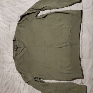 Banana Republic Merino Wool V-Neck Forest Green Medium